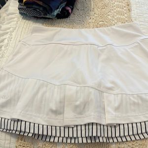 Cute black and white tennis skirt.
